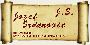Jožef Srdanović vizit kartica